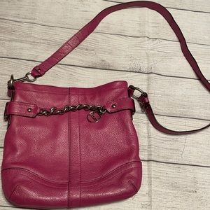 pink coach crossbody purse